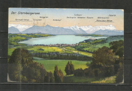 61w * DER STARNBERGER SEE * IM HINTERGRUND DIE ALPEN * 1922  **!! - Starnberg