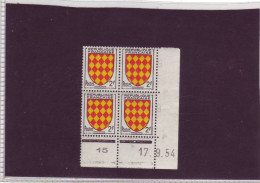 N° 1003 - 2F Blason De L'ANGOUMOIS - B De A+B - 1° Tirage Du 10.9.54 Au 25.9.54 - 17.09.1954 - - 1950-1959