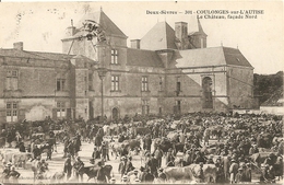 Cpa Coulonges Sur L'autize Le Marche Aux Bestiaux - Coulonges-sur-l'Autize