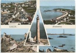 Lilia Finistère : Aérienne Bourg église Port Phare Rochers (n°1 éd Combier Neuve) Multivues - Plouguerneau