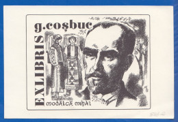 Ex-libris; Modalca Mihai 1978; George Cosbuc; 150x120 Mm; Bild2 - Exlibris