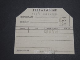 FRANCE - Poste Enfantine - Télégramme - Détaillons Collection - A Voir – P19408 - Telegraphie Und Telefon