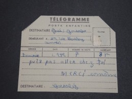 FRANCE - Poste Enfantine - Télégramme - Détaillons Collection - A Voir – P19410 - Telegraphie Und Telefon