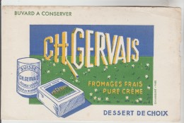 BUVARD FROMAGES FRAIS CH. GERVAIS - Dessert De Choix (avec Nom Imprimeur CHAMBRELENT Paris) - Produits Laitiers