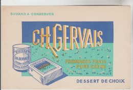 BUVARD FROMAGES FRAIS CH. GERVAIS - Dessert De Choix (sans Nom Imprimeur CHAMBRELENT Paris) - Produits Laitiers