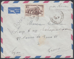 Franch West Africa 1952, Airmail Cover Dakar To Lyon W./postmark Dakar - Covers & Documents