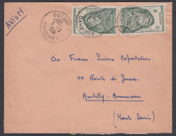 Franch West Africa 1952, Airmail Cover Cotonou To  Ambilly W./postmark Cotonou - Covers & Documents