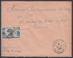 French West Africa 1956, Airmail Cover Bouake To Lyon W./postmark Bouake - Covers & Documents