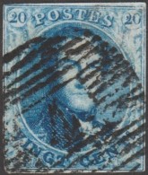 Belgique 1851 COB 7A. Oblitération P 4 Anvers - 1851-1857 Médaillons (6/8)