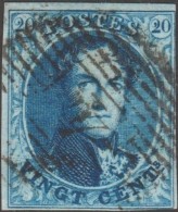 Belgique 1851 COB 7A. Oblitération P 4 Anvers. Papier Très épais - 1851-1857 Médaillons (6/8)