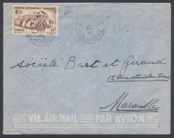 French West Africa 1952, Airmail Cover Agboville To Marseille W./postmark Agboville - Covers & Documents