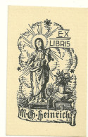 Ex Libris M Th Heinrich Vierge Et Enfant Bible - Ex-libris