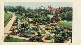 Estados Unidos > NY - New York, Flower Beds, Lake MOHONK HOUSE, 2 Scans - Catskills