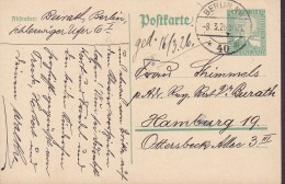 Deutsches Reich Postal Stationery Ganzsache Rheinlands-Feier BERLIN NW 1926 HAMBURG (2 Scans) - Briefkaarten