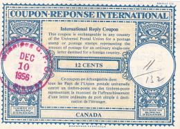 #BV3752   COUPON RESPONSE INTERNATIONAL,  INTERNATIONAL REPLY COUPONS, 12 CENTS, 1957, CANADA. - Antwortcoupons