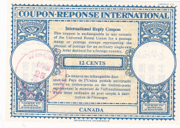 #BV3752  COUPON RESPONSE INTERNATIONAL,  INTERNATIONAL REPLY COUPONS, 12 CENTS, 1957, CANADA. - Buoni Risposta Internazionali (Coupon)