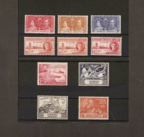 NORTHERN RHODESIA 1937 - 1949 KING GEORGE VI COMMEMORATIVE SETS MOUNTED MINT Cat £20+ - Northern Rhodesia (...-1963)