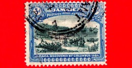 GIAMAICA - Jamaica - Usato - 1921 - Scene Dalla Jamaica - Columbus Landing In Jamaica - 3 - Jamaica (...-1961)