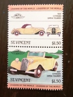 SAINT VINCENT Automobiles, Voitures, Cars, Coches, CITROEN OPEN TOURER 1937.  2 Valeurs **  MNH - Cars