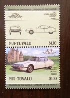 NUI TUVALU Automobiles, Voitures, Cars, Coches, CITROEN Maserati SM Coupé 2 Valeurs **  MNH - Cars