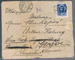 Latvia, 1914, For Geneve - Covers & Documents