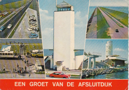 50659- AFSLUITDIJK MONUMENT, HIGHWAY, BUSS, CAR - Den Oever (& Afsluitdijk)