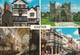 50763- EXETER- THE CATHEDRAL, INTERIOR, GUILD HOUSE, STREET VIEW, CAR - Exeter