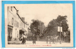 SEZANNE-Mail De Marseille-animé-café-commerces-mercerie- Et Passants-a Voyagé En 1919 -édition étoile D'ort - Sezanne