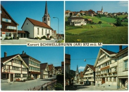 CPA Schweiz/Suisse: Kurort SCHWELLBRUNN (AR) 972 M ü. M., 2 Scans - Schwellbrunn