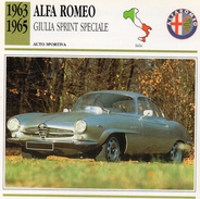 Auto Da Collezione  "Alfa Romeo 1963  Giulia Sprint Speciale  (Italia) - Auto & Verkehr