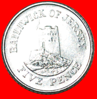 * GREAT BRITAIN: JERSEY ★ 5 PENCE 1992 TOWER! LOW START★NO RESERVE! - Jersey