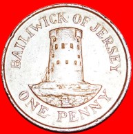 * GREAT BRITAIN: JERSEY ★ 1 PENNY 1989 TOWER! LOW START★NO RESERVE! - Jersey