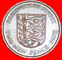 * GREAT BRITAIN 3 LIONS: JERSEY ★ 2 NEW PENCE 1975! LOW START★NO RESERVE! - Jersey