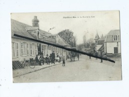 CPA - Noyelles Sur Mer  -  La Rue De La Gare  ( Hôtel Des Voyageurs ) - Noyelles-sur-Mer