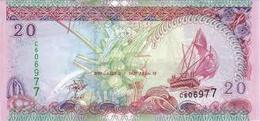 BILLET  MALDIVE   20 RUFIYAA - Maldiven