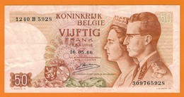 Nu-Belgique-Billet De 50 Francs De 1966 - Autres & Non Classés