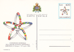 San Marino 1984 Mint Postal Card,UPU World Congress - Used Stamps