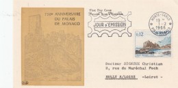 MONACO - FDC MONTE-CARLO Pour PARIS 1.2.1966 - Publicité VIBEROL TYROTHRICINE                       TDA47 - Pharmacy