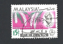 MALESIA PERAK   1965 Orchids   USED - Perak