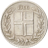 Monnaie, Iceland, 10 Aurar, 1966, TTB+, Copper-nickel, KM:10 - Iceland