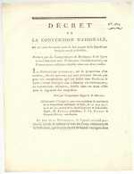 REVOLUTION – Décret De La Convention Nationale  - 1793 - Rebelles De LYON Et BORDEAUX - Historical Documents