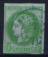 Reunion : Yv Nr 17 Used  Obl  CDS St Denis En Bleu - Used Stamps