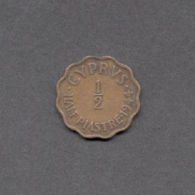 CYPRUS 1944 1/2 PIASTRE BRONZE COIN - Zypern