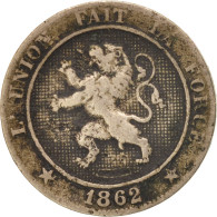 Monnaie, Belgique, Leopold I, 5 Centimes, 1862, TB+, Copper-nickel, KM:21 - 5 Cents