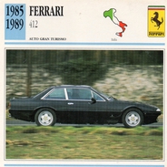 Auto Da Collezione  "Ferrari  1985   412"  (Italia) - Auto & Verkehr