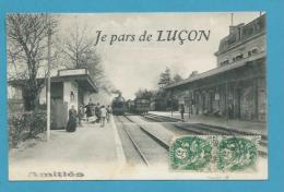 CPA - Chemin De Fer Train En Gare LUCON 85 - Lucon