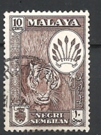 MALESIA NEGRI SEMBILAN  1957 -1963 Coat Of Arms & Views Of Country  TIGER  USED - Negri Sembilan