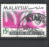 MALESIA NEGRI SEMBILAN  1965 Orchids  USED - Negri Sembilan