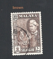 MALESIA    SELANGOR     1957 -1961 Sultan Hissamuddin Alam Shah & Local Motifs   USED - Selangor