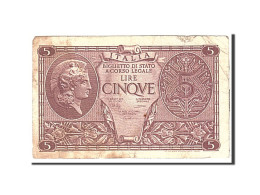 Billet, Italie, 5 Lire, 1944, 1944-11-23, KM:31c, TB - Regno D'Italia – 5 Lire